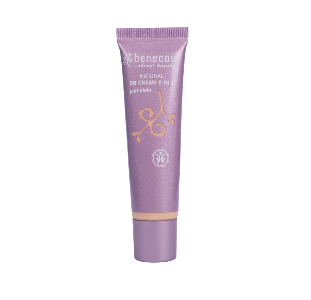 Benecos BB Cream Porcelain 30 ml - Crema BB 8 in 1, Vegan, Copertura Media, per Tutti i Tipi di Pelle