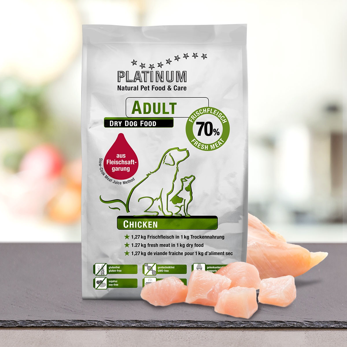 Platinum Adult Chicken 5 kg - Crocchette per Cani Adulti con Pollo, Senza Additivi Chimici