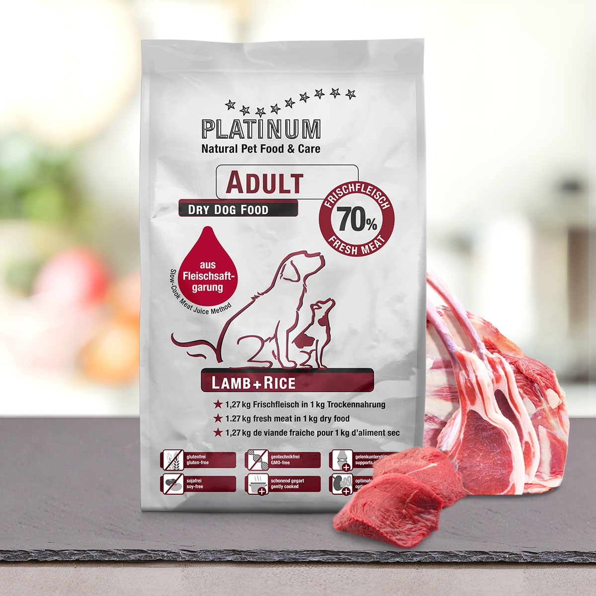 Platinum Adult Lamb & Rice 5 kg - Mangime Secco per Cani Adulti con Agnello e Riso, Senza Additivi Chimici