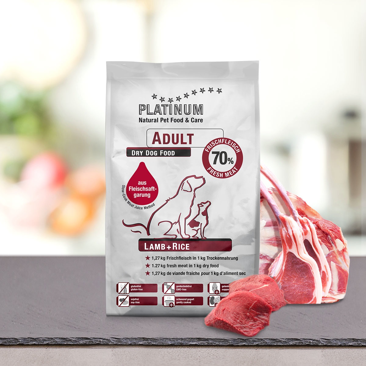 Platinum Adult Agnello e Riso 1,5 kg - Crocchette Complete per Cani Adulti