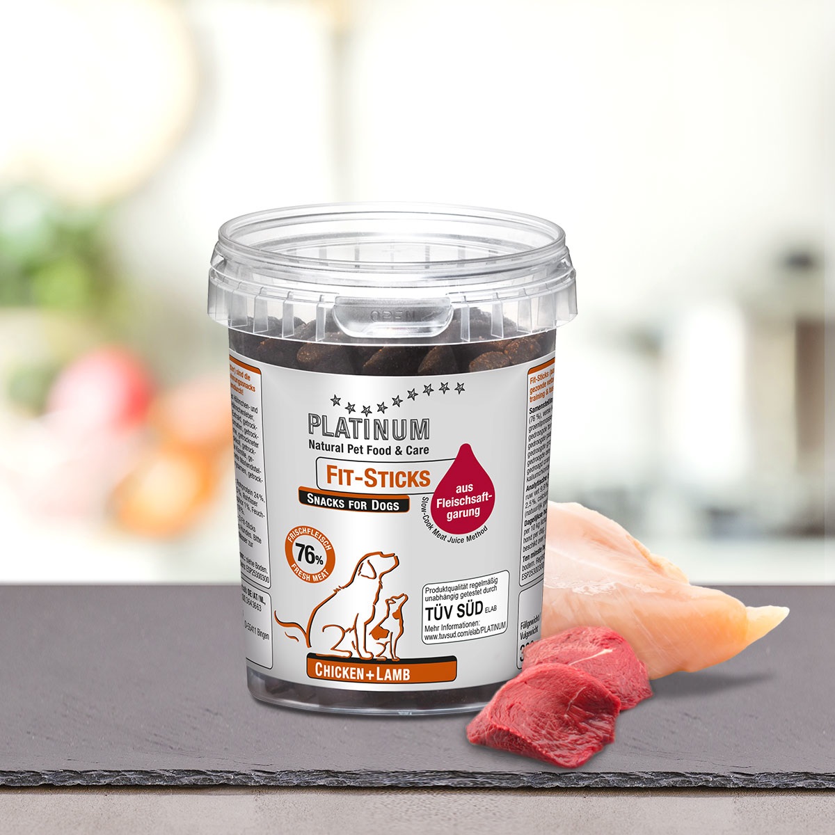 Platinum Fit-Sticks Snack per Cani - Pollo e Agnello 300 g, Snack Salutare e Basso Contenuto di Grassi per Tutte le Età e Razze
