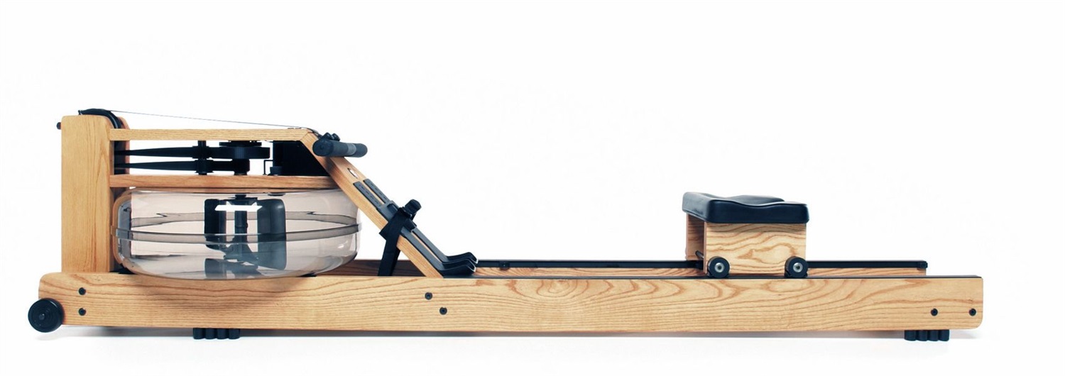 WaterRower Compatto Vogatore ad Acqua in Legno Massello con Monitor S4 e Serbatoio da 18L