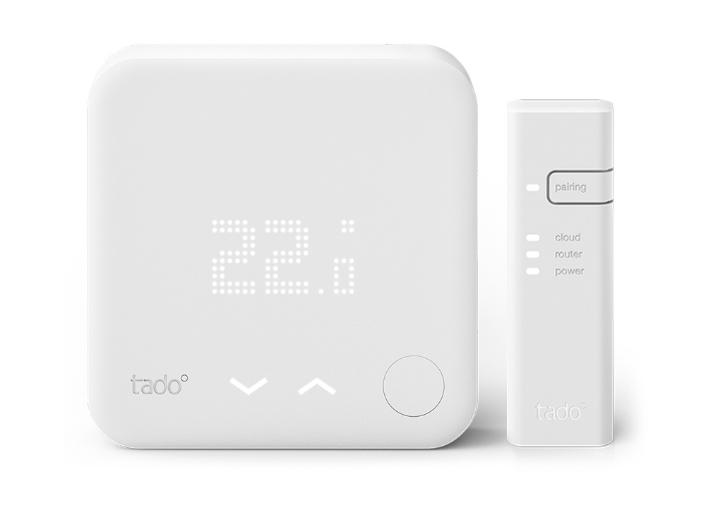 tado° Smart Thermostat Starter Kit V3 - Termostato Intelligente Bianco, Touch, LED, RF 868 MHz