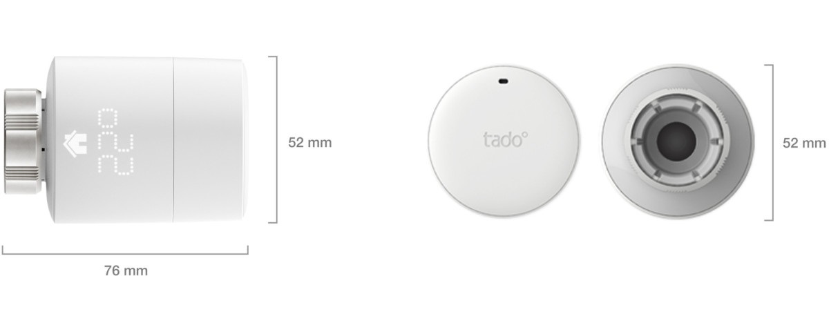 tado° Testa Termostatica Intelligente - Controllo temperatura wifi, compatibile con Alexa, Google Assistant e Siri, installazione fai da te, schermo LED, bianco