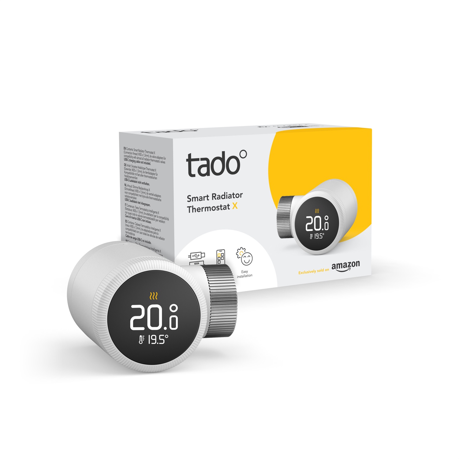 tado° Testa Termostatica Intelligente X - Controllo Remoto, Automazioni e Ottimizzazione Energetica