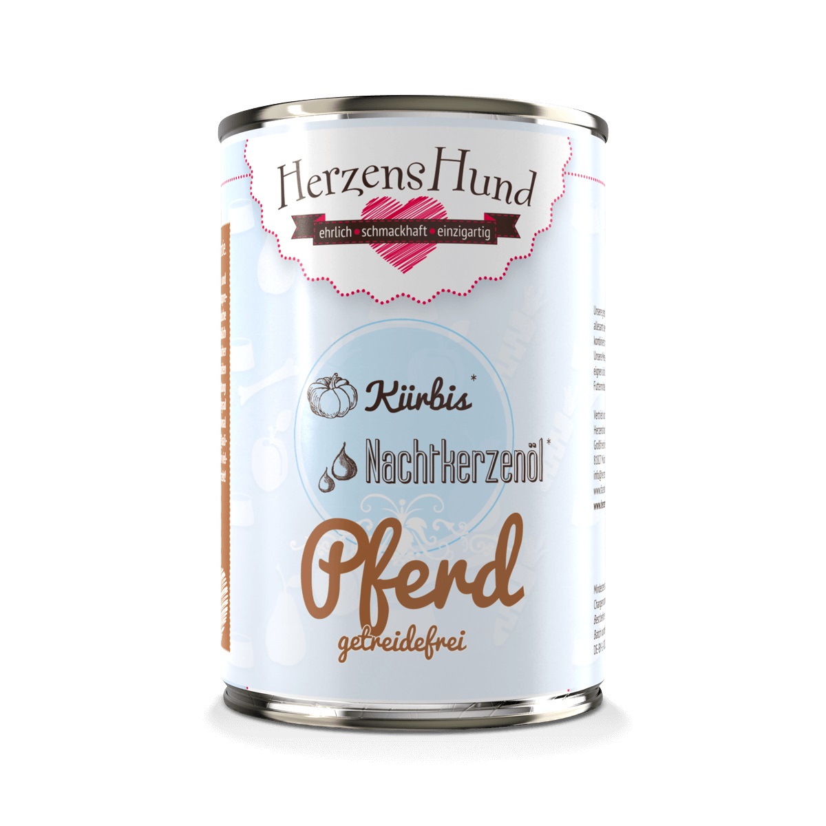 Herzens Hund Cibo Umido per Cani Cavallo e Zucca Bio Senza Cereali - 400 g