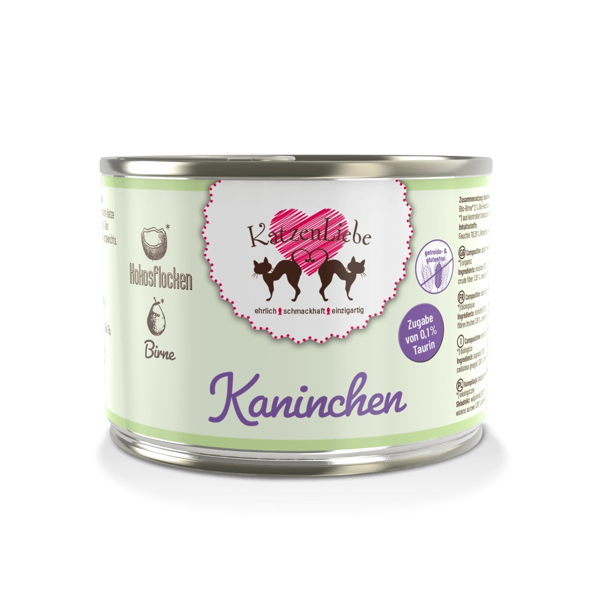 Katzen Liebe Coniglio Biologico e Pera Bio - Cibo Umido per Gatti 200 g