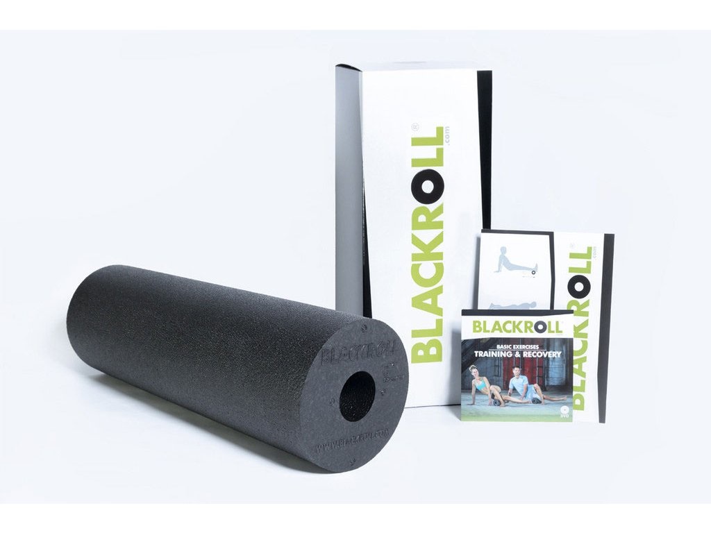 BLACKROLL® Standard 45 cm - Rullo da Massaggio Universale in Nero (Durezza Media)