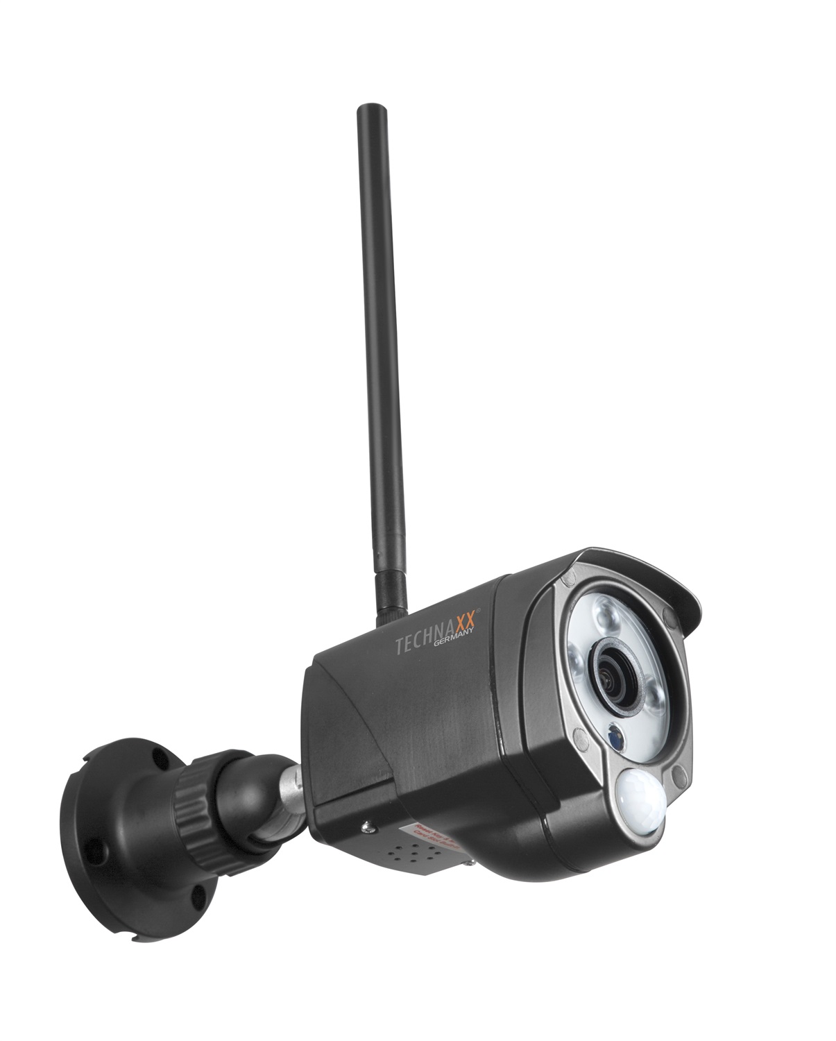 Technaxx TX-128 Telecamera di Sicurezza IP Esterno Wi-Fi 2MP con Visione Notturna, Cablato e Senza Fili, Montaggio Scrivania/Parete