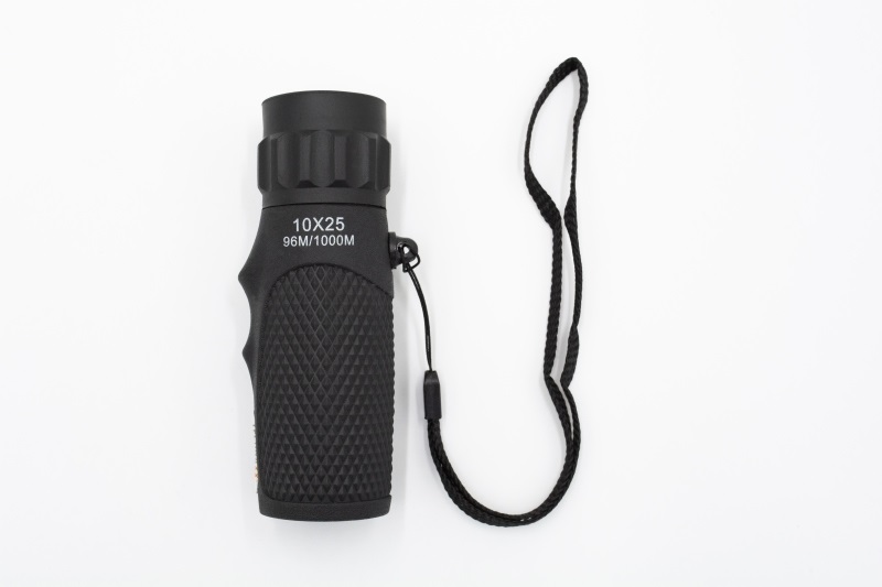 Technaxx TX-176 Monoculare 10x25mm Nero - Ingrandimento 10x, Campo Visivo 96m/1000m, Regolazione Occhi, Accessorio per Escursionismo e Birdwatching