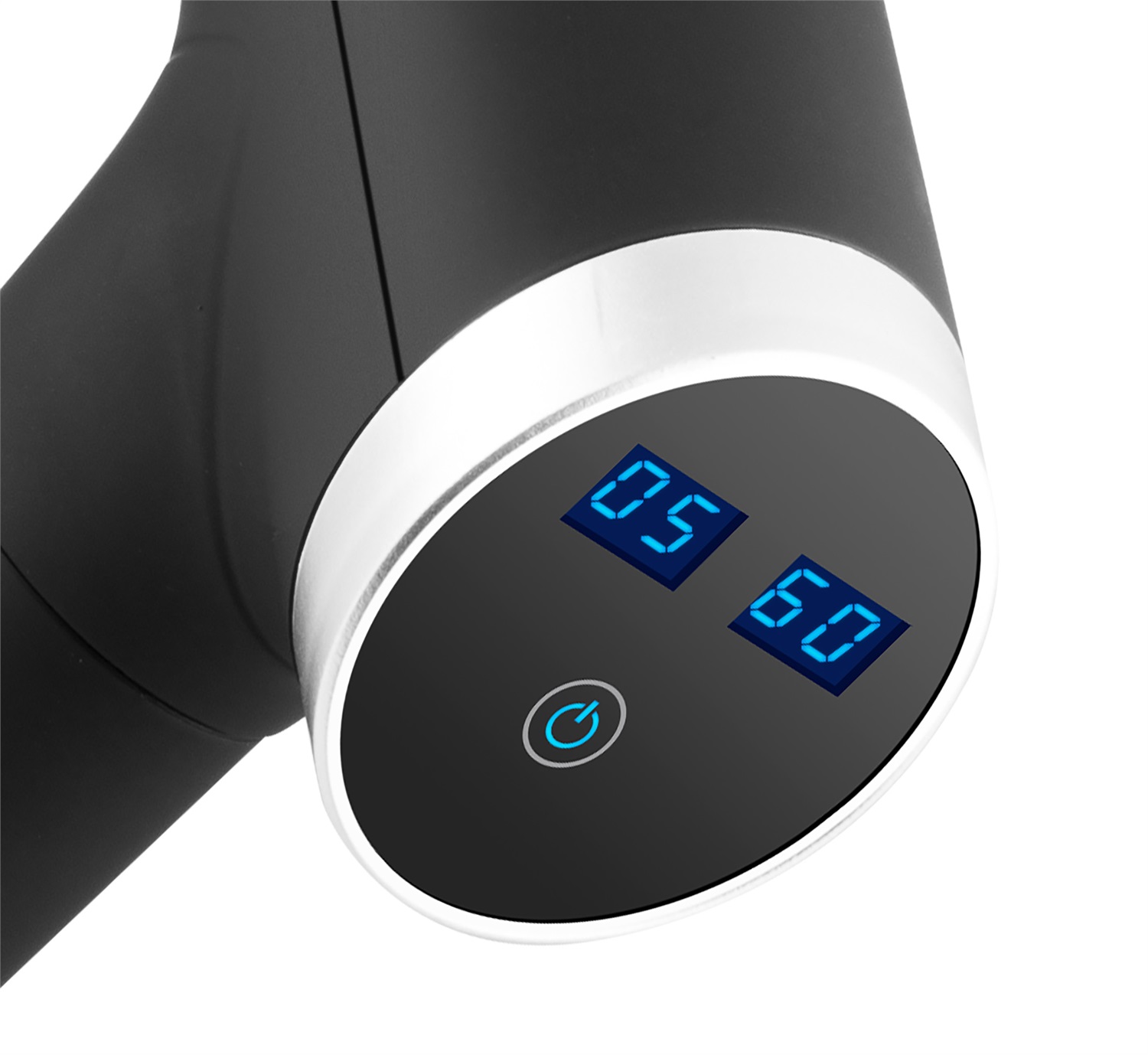 Technaxx LX-013 Massaggiatore Muscolare Compatto in ABS - Batteria Ricaricabile, 2h di Ricarica, Funzione Vibrazione, Colori Nero e Argento