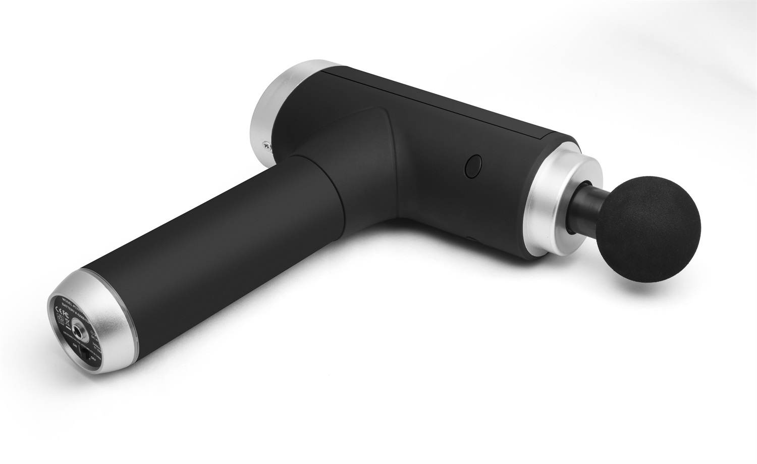 Technaxx LX-013 Massaggiatore Muscolare Compatto in ABS - Batteria Ricaricabile, 2h di Ricarica, Funzione Vibrazione, Colori Nero e Argento