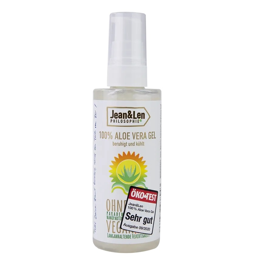 Jean & Len Gel di Aloe Vera 100 ml - Lenisce, Rinfresca e Idrata la Pelle, Vegan e Senza Siliconi