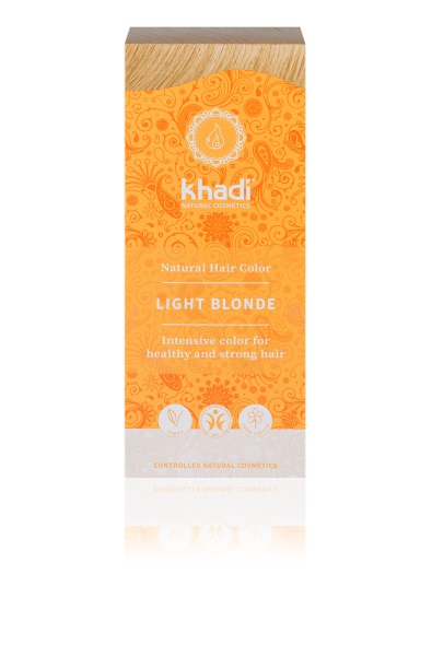 Khadi Tinta Vegetale Biondo Chiaro - 100 g, 100% Naturale e Vegano, Colore Intenso e Luminoso