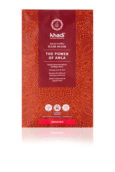 Khadi The Power of Amla - Maschera per Capelli Ayurvedica 50g, Volume Intenso e Radici Rinforzate, 100% Naturale e Vegano