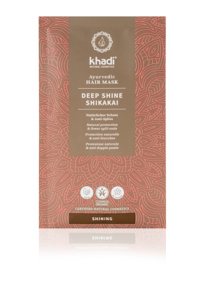 Khadi Deep Shine Shikakai Maschera per Capelli Ayurvedica - 50g, Illuminante, Idratante, Protezione Doppie Punte, Cosmetici Naturali