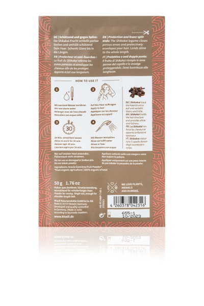 Khadi Deep Shine Shikakai Maschera per Capelli Ayurvedica - 50g, Illuminante, Idratante, Protezione Doppie Punte, Cosmetici Naturali