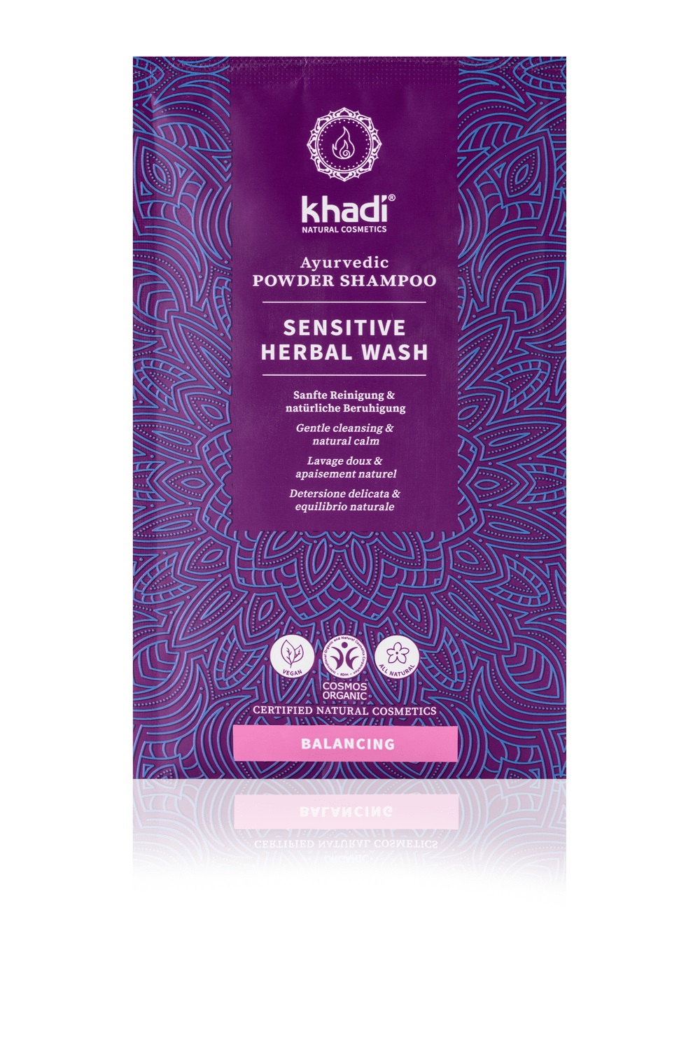 Khadi Shampoo in Polvere Ayurvedico alle Erbe - 50 g, Delicato per Capelli Sensibili e Cuoio Capelluto Irritato
