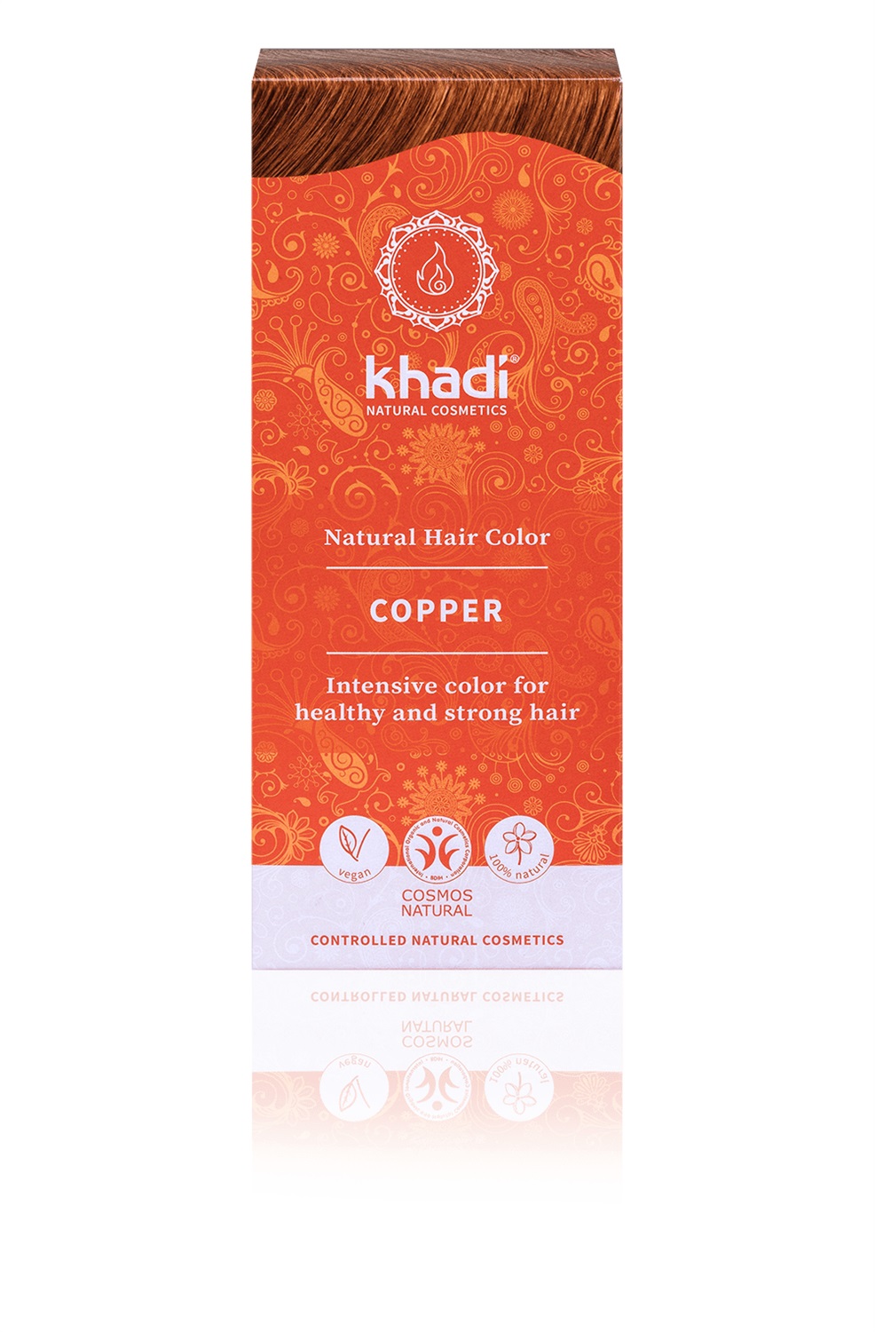 Khadi Colore per Capelli Vegetali Rame - Tinta Naturale 100% Vegana - 100 g