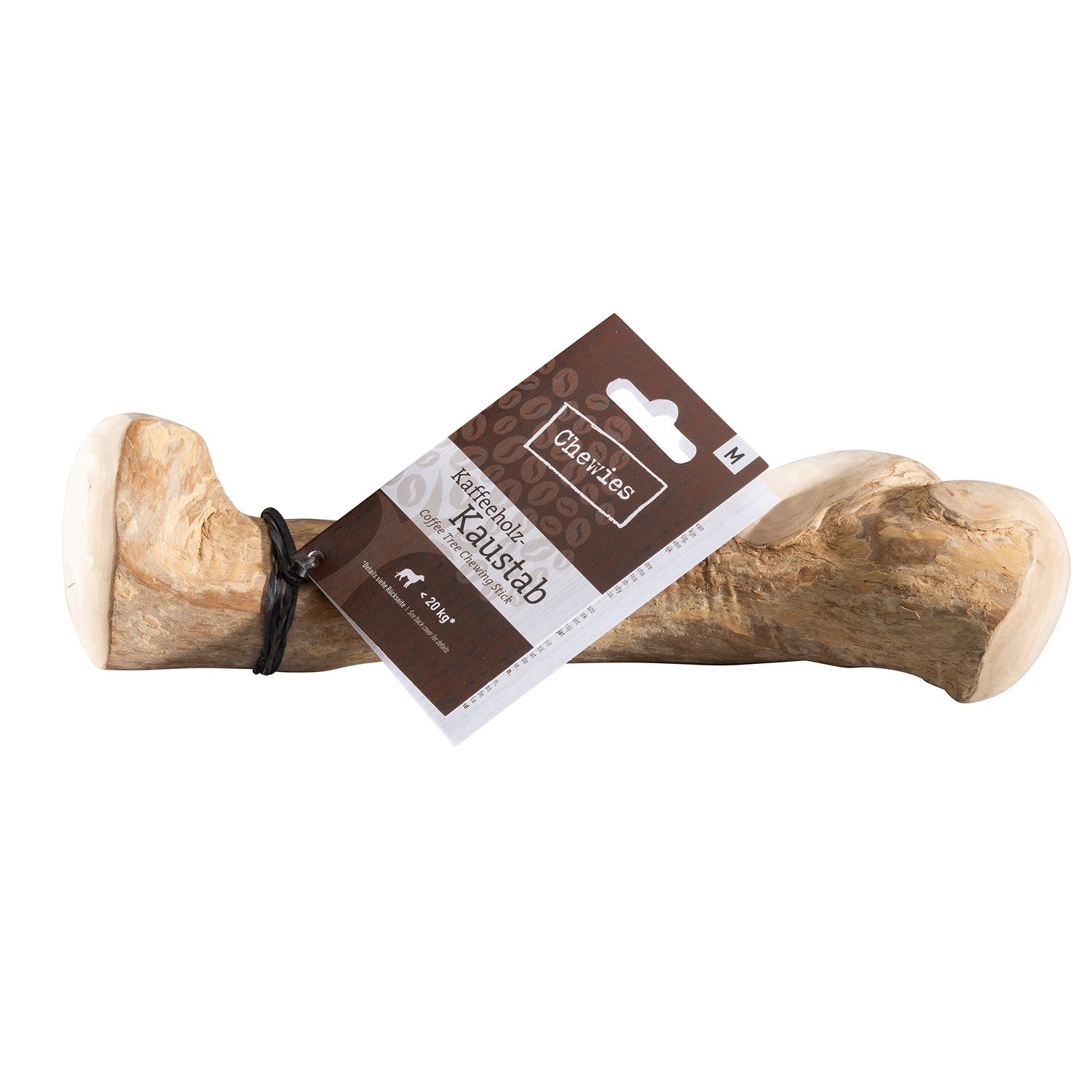 Chewies Bastone da Masticare in Legno di Caffè - 100% Naturale, Durevole, Misura M per Cani fino a 20 kg