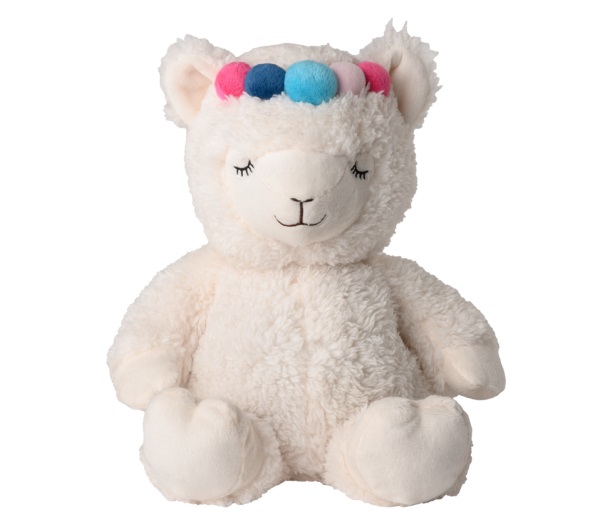 Warmies® Alpaca - Cuscino Termico e Peluche con Imbottitura in Miglio e Lavanda, 35 cm