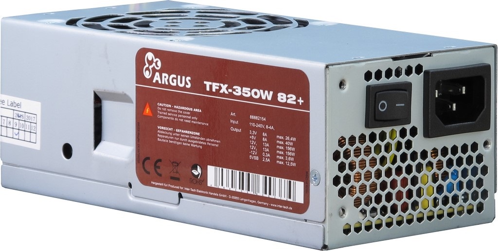 Inter-Tech Argus TFX-350W Alimentatore 350W 20 4 Pin ATX Grigio con Efficienza 82%