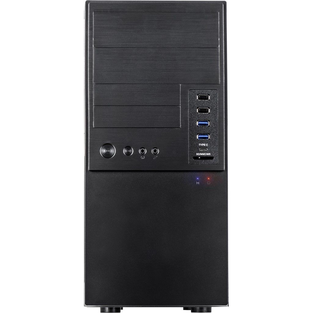 Inter-Tech IT-6865 Micro Tower PC Nero - 14 cm x 34 cm, Supporto Ventole 80,92 mm, Alimentazione Posteriore