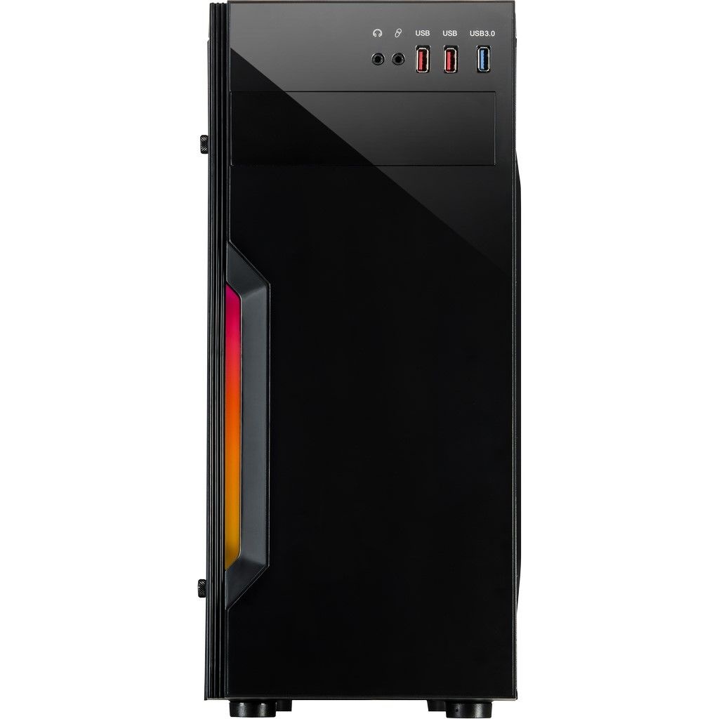 Inter-Tech B-42 RGB Midi-Tower Nero con Striscia LED RGB e Porta USB 3.0
