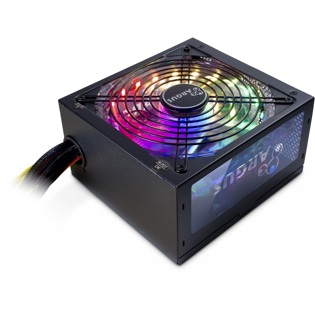Inter-Tech Argus RGB-600W II Alimentatore per Computer 600W 20 4 pin ATX Nero