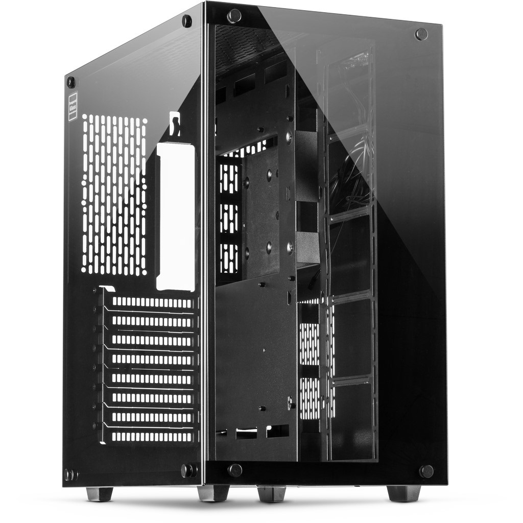 Inter-Tech C-701 Panorama Full Tower Nero - Case PC in Metallo e Vetro Temperato, Compatibile con ATX, ITX e Micro ATX
