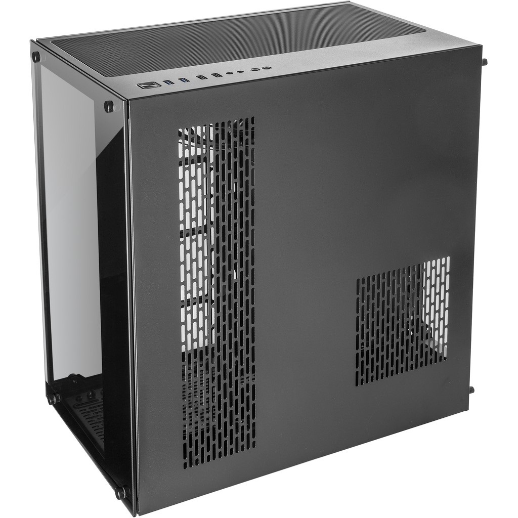 Inter-Tech C-701 Panorama Full Tower Nero - Case PC in Metallo e Vetro Temperato, Compatibile con ATX, ITX e Micro ATX