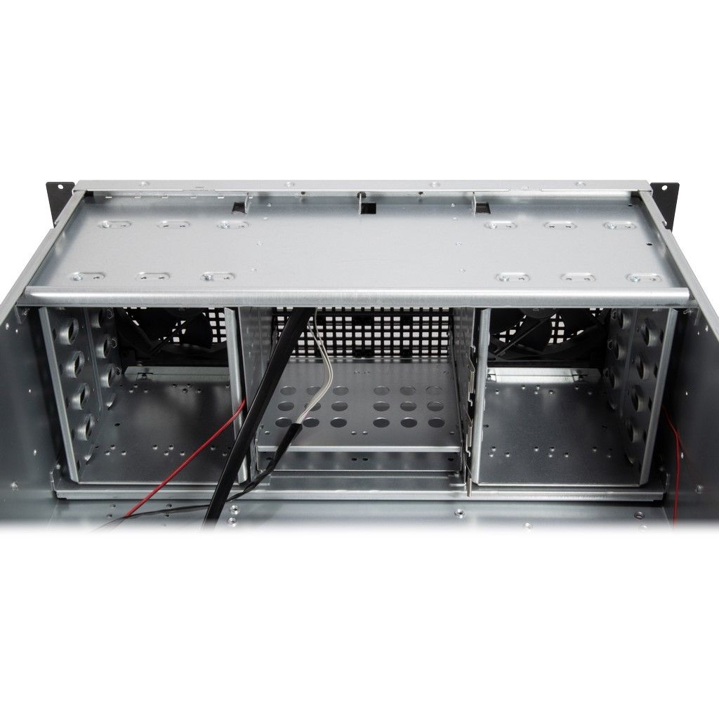 Inter-Tech 4U 40255 Supporto Server in Acciaio Nero e Grigio - Compatibile con ATX, EATX, micro ATX, Mini-ITX, SSI CEB, SSI EEB
