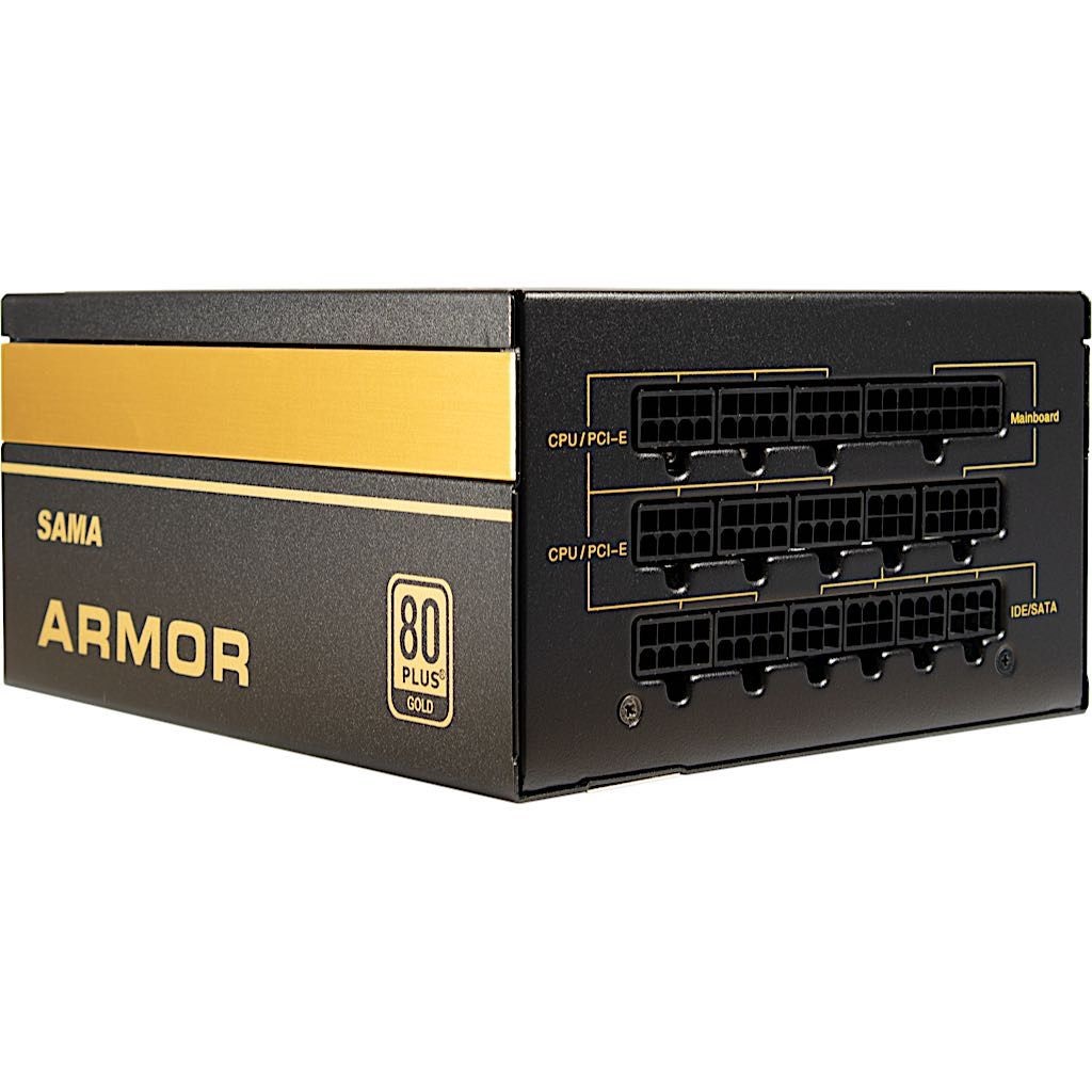 Inter-Tech SAMA FTX-850-B ARMOR Alimentatore per Computer 850W ATX Nero con 20 4 pin, 4x PCIe e Cavo Management