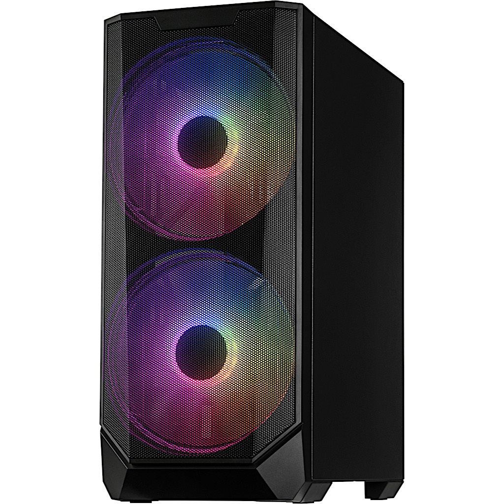 Inter-Tech IT-3503 Airstream Midi-Tower Nero con LED RGB, Fattore di forma eATX/ATX/μATX/Mini-ITX