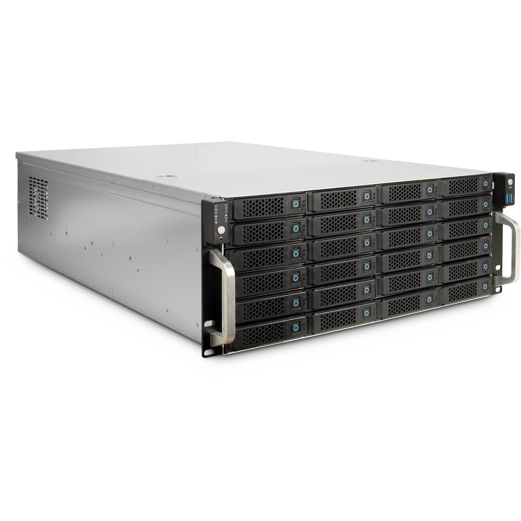 Inter-Tech 4U-4724 Custodia per Disco Rigido HDD Grigio 2.5/3.5 - Modello IPC 4U-4724
