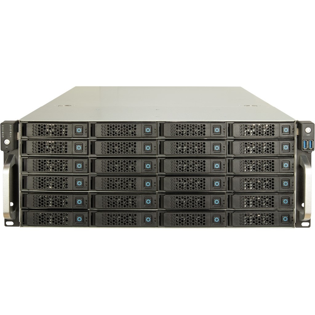 Inter-Tech 4U-4724 Custodia per Disco Rigido HDD Grigio 2.5/3.5 - Modello IPC 4U-4724