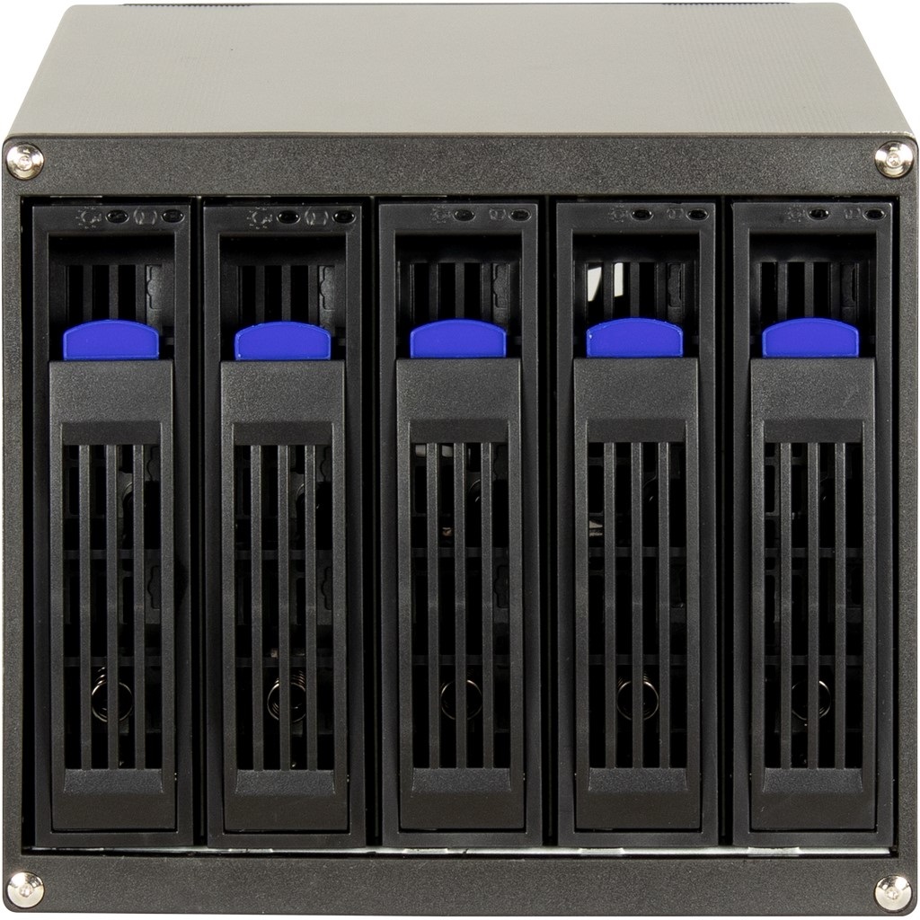 Inter-Tech ST-5255 Box Esterno HDD Nero per 5 Dischi Rigidi 2.5/3.5 con Supporto RAID e Ventola Integrata