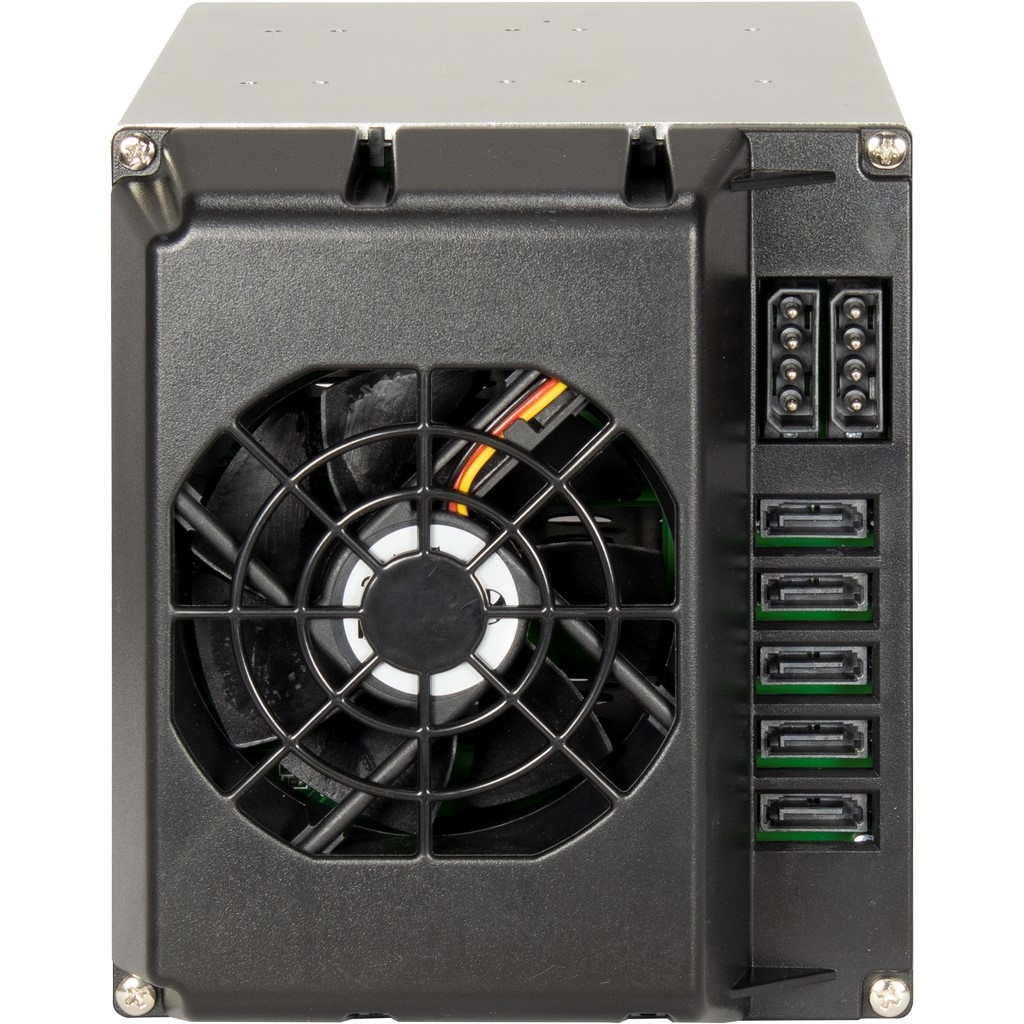 Inter-Tech ST-5255 Box Esterno HDD Nero per 5 Dischi Rigidi 2.5/3.5 con Supporto RAID e Ventola Integrata