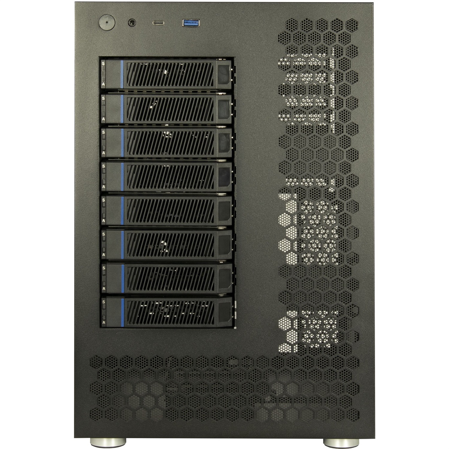 Inter-Tech NAS-8 Custodia per Disco Rigido (HDD) Nero 2.5/3.5