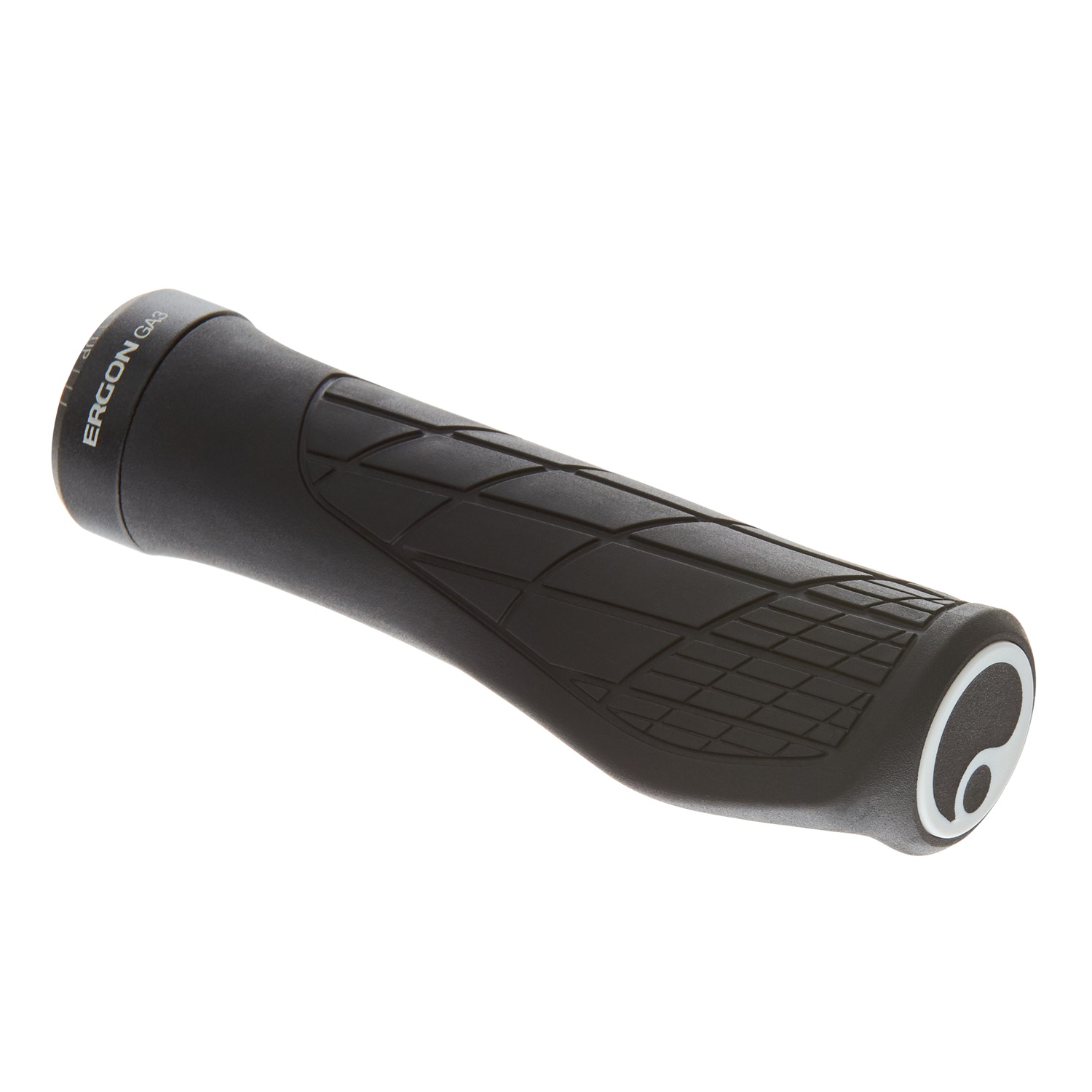 Ergon GA3 Large Manopole per Biciclette - Nero, Taglia L, Ergonomiche con Collarino in Alluminio
