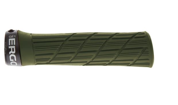 Ergon GE1 Evo Maniglia per Bicicletta Unisex Adulto - Deep Moss (Verde), Taglia Unica, Compatibile con Gancio in Carbonio, Uso Enduro, DH e All-Mountain