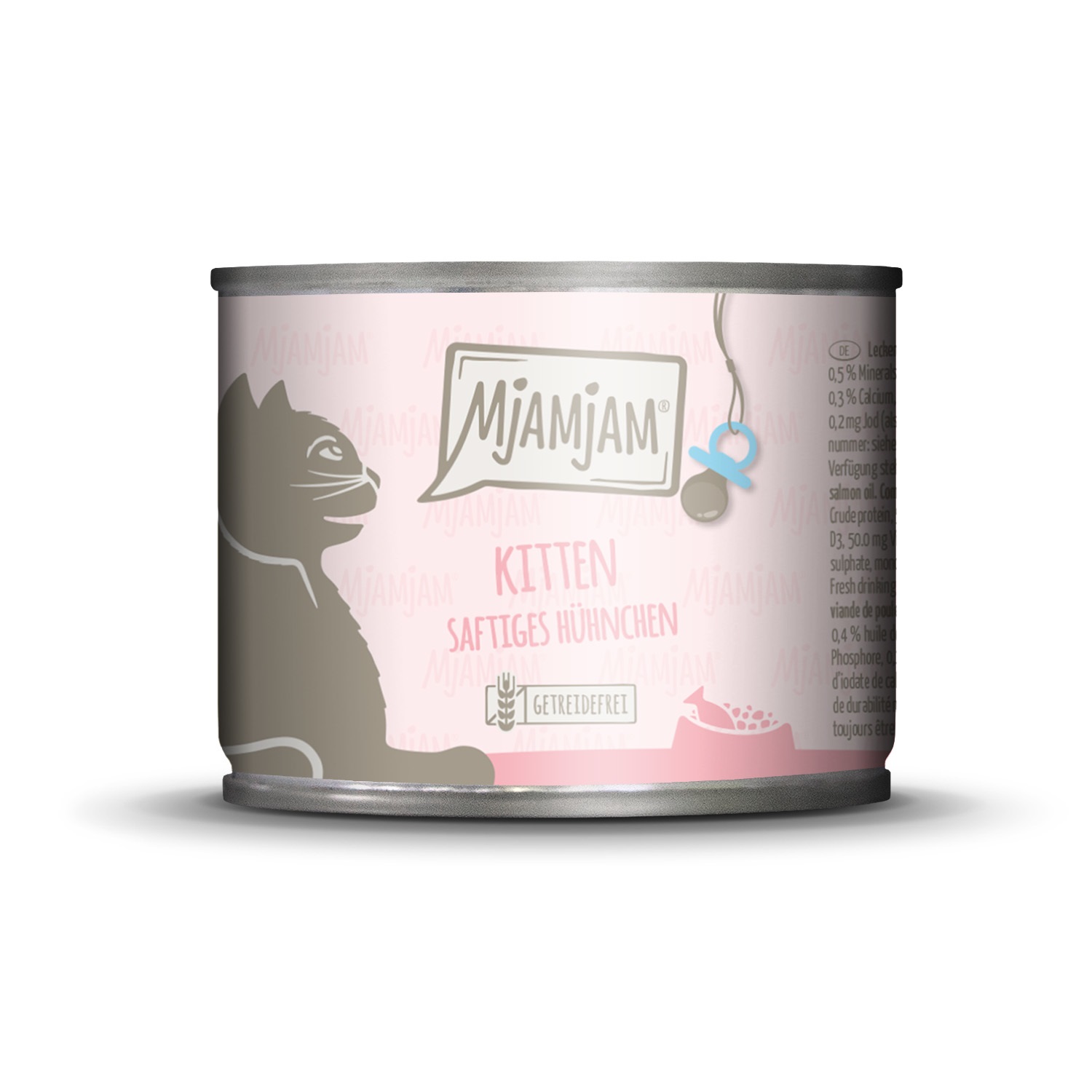 MjAMjAM Kitten Cibo Umido Premium per Gattini - Pollo e Olio di Salmone, Confezione da 6 x 200 g, Senza Cereali e Glutine
