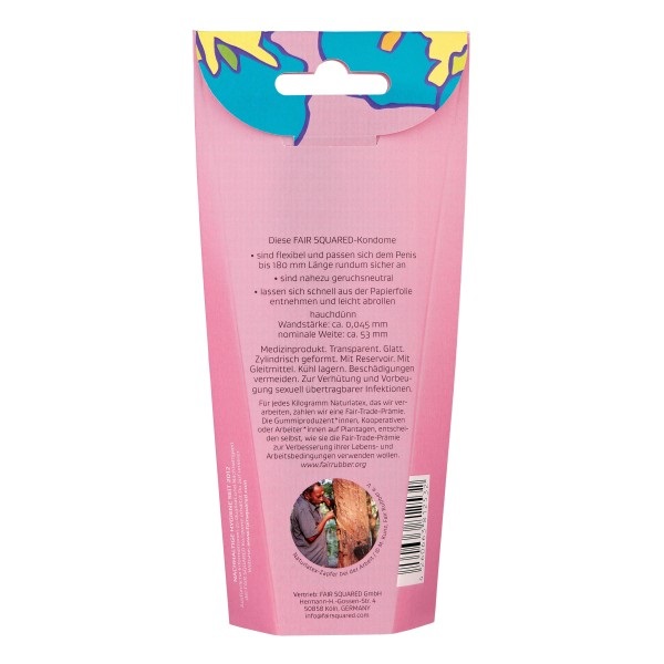 Fair Squared Ultimate Thin Preservativi Vegan Fair Trade - 10 pz, Spessore 0,045 mm