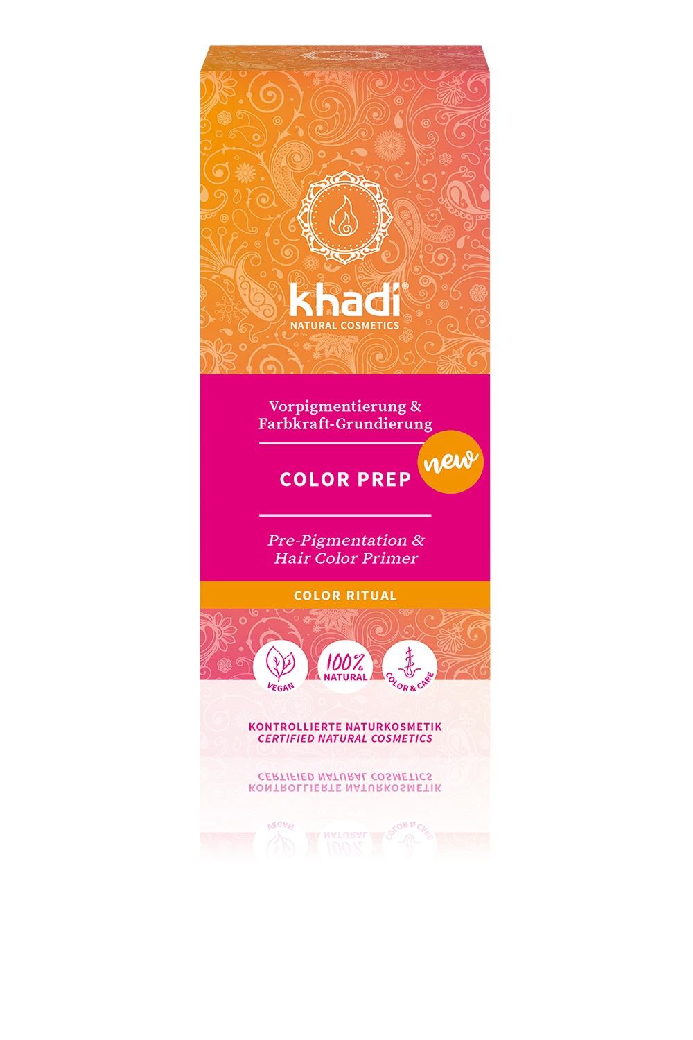 Khadi COLOR PREP Primer per Tinta Naturale 100 g - Pre-colorazione per Capelli Molto Chiari, Bianchi, Grigi o Danneggiati, 100% Vegetale e Naturale