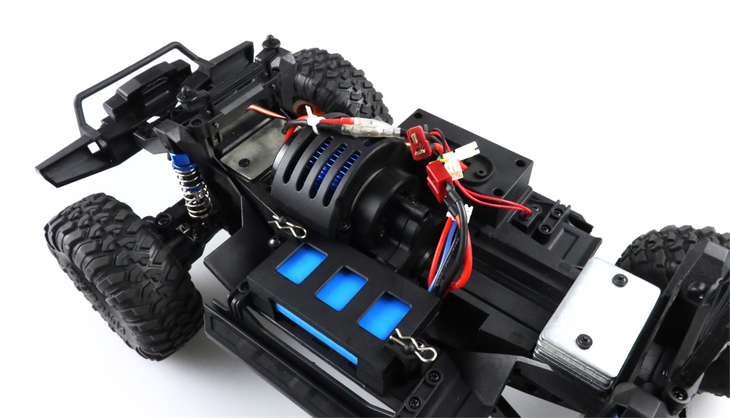 Amewi Dirt Climbing Beast Pick-Up Brushed 1:10 RC Modellauto Elektro Crawler 4WD RtR 2,4 GHz - Nero/Arancione con Pneumatici Oversize