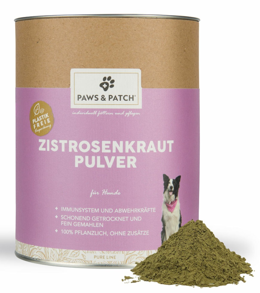 PAWS & PATCH Polvere di Cisto Rosso 150 g - Integratore Naturale per Cani, Ricco di Polifenoli e Tannini