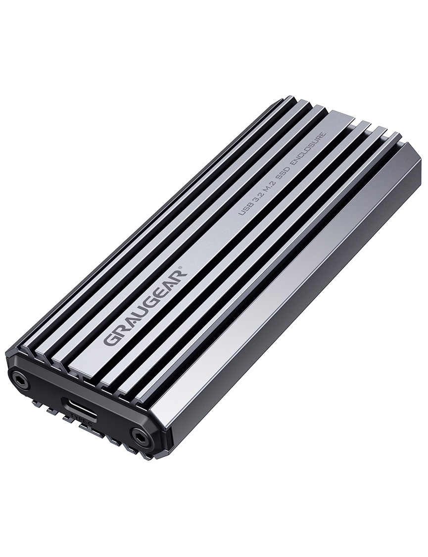GRAUGEAR Custodia Esterna per M.2 NVMe SSD - USB 3.2 Gen 2, Alluminio, IP66, Sistema di Raffreddamento