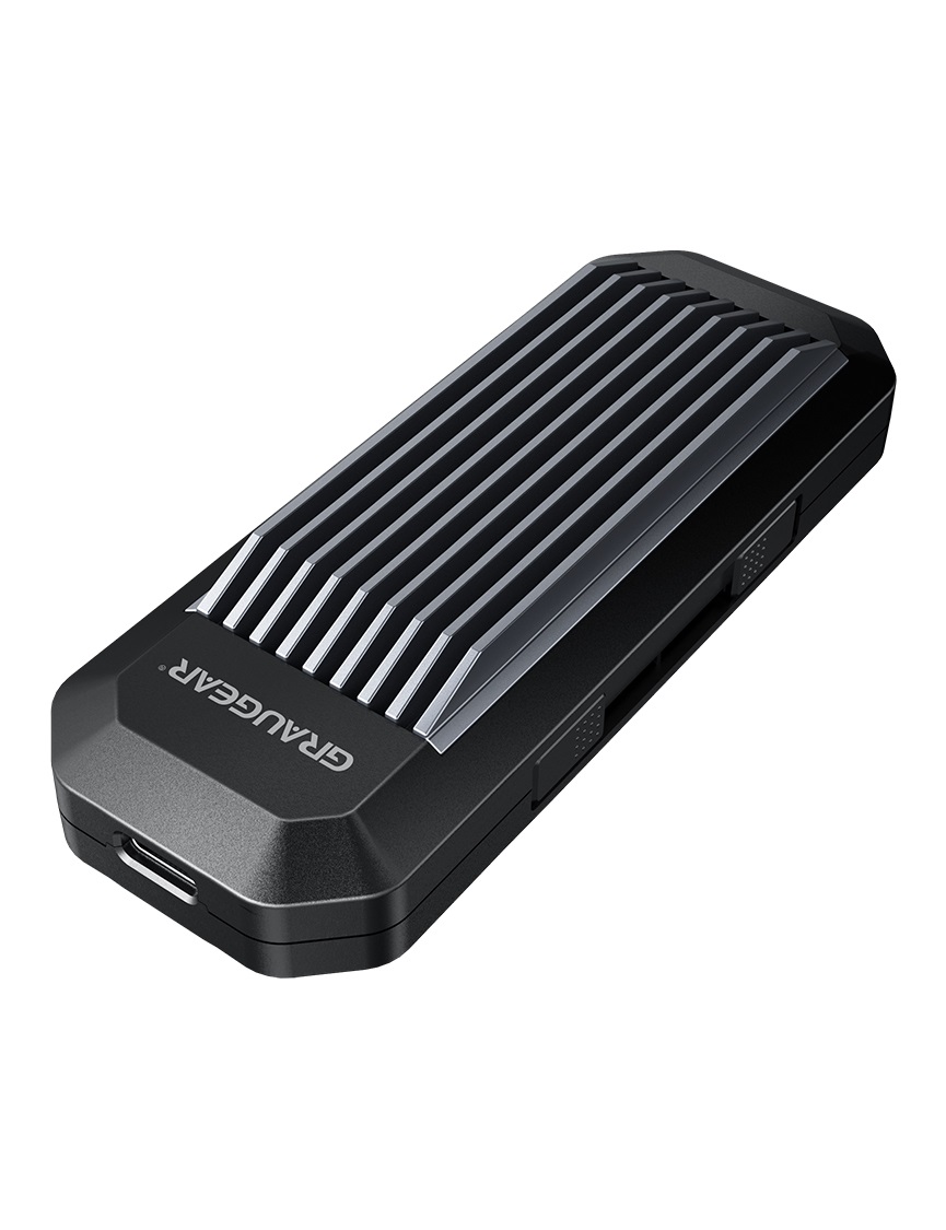 GRAUGEAR Custodia esterna per SSD M.2 NVMe/NGFF con USB 3.2 Gen2, raffreddamento e cavi USB-A/USB-C - Modello G-M202-AC-10G