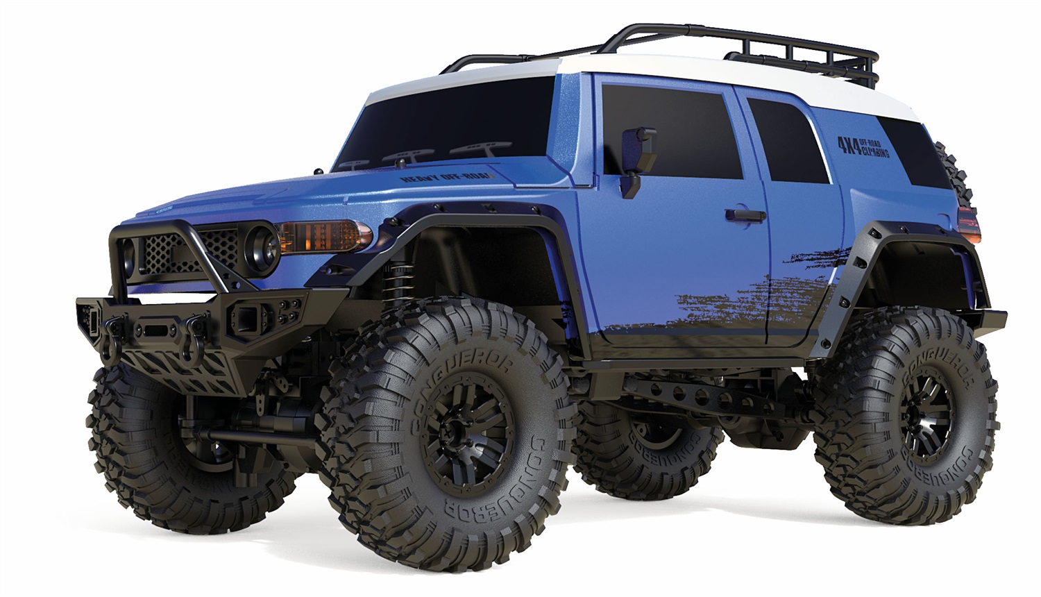 Amewi Dirt Climbing SUV CV 1:10 Modellino Radiocomandato Elettrico 4WD RTR - Blu con Telecomando, Batteria e Caricatore