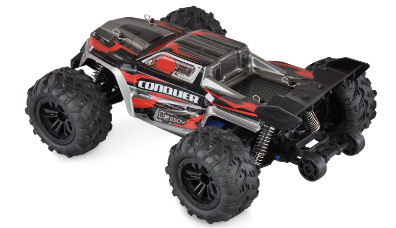 Amewi Conquer Race Truggy Brushed 1:16 RC - Elettrico, 4WD, Fino a 40 km/h, Tavola in Alluminio